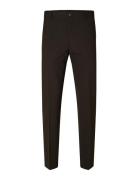 Slhslim-Elon Trs Flex B Noos Bottoms Trousers Formal Brown Selected Ho...