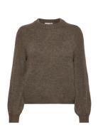 Vijamina O-Neck L/S Knit Top - Noos Tops Knitwear Jumpers Brown Vila