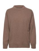 Superfine Lambswool C-Neck Tops Knitwear Jumpers Brown GANT