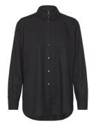 Vmmymilo Ls Shirt Wvn Ga Noos Tops Shirts Long-sleeved Black Vero Moda