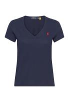 40/1 Cotton Jersey-Ssl-Tsh Tops T-shirts & Tops Short-sleeved Navy Pol...