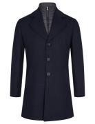 Bs Portmore Slim Fit Coat Ullfrakk Frakk Navy Bruun & Stengade