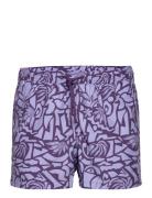 Borg Print Swim Shorts Badeshorts Purple Björn Borg