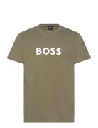 T-Shirt Rn Tops T-shirts Short-sleeved Green BOSS