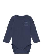 Hmlmino Body L/S Langermet Bodysuit Navy Hummel