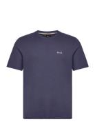 Waffle T-Shirt Tops T-shirts Short-sleeved Navy BOSS