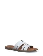 Women Slides Flate Sandaler White Tamaris