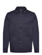 Langley Overshirt Tops Overshirts Navy Les Deux