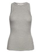 Julliesw Stripe Top Tops T-shirts & Tops Sleeveless Grey Sofie Schnoor