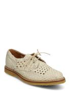 Shoes - Flat - With Lace Sko Med Snøring Lave Beige ANGULUS