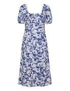 Vmfrej 2/4 Calf Dress Wvn Exp Knelang Kjole Blue Vero Moda