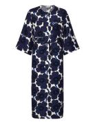 Markkinat Unikko Knelang Kjole Navy Marimekko