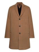 Dc Wool Mix Coat Ullfrakk Frakk Beige Tommy Hilfiger