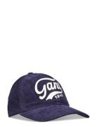 Logo Washed Cord Cap Accessories Headwear Caps Navy GANT