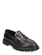 Biagil Penny Loafer Brushed Polido Mokasiner Lave Sko Brown Bianco