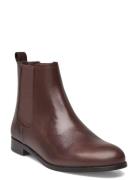 Brylee Burnished Leather Bootie Shoes Boots Ankle Boots Ankle Boots Fl...