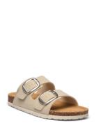 Bundao W Cork Sandal Flate Sandaler Beige Cruz