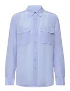 C_Biventi_5 Tops Shirts Long-sleeved Blue BOSS