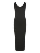 Vmmisa Sl Seamless Midi Rib Dress Noos Knelang Kjole Black Vero Moda M...