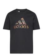 Camo Boys Tops T-shirts Short-sleeved Black Adidas Sportswear