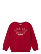 Nmnlew Ls Nreg Swe Bru Tops Sweat-shirts & Hoodies Sweat-shirts Red Na...