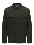 Onsnewkodyl Overshirt Sweat Noos Tops Overshirts Khaki Green ONLY & SO...