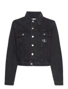 Cropped 90S Denim Jacket Dongerijakke Denimjakke Black Calvin Klein Je...