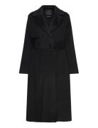 Wool Coat With Handmade Belt Ulljakke Jakke Black Mango