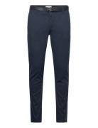 Classic Stretch Chino W?. Belt Bottoms Trousers Chinos Navy Lindbergh