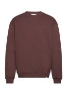 Crew Sweatshirt Tops Sweat-shirts & Hoodies Hoodies Brown Les Deux