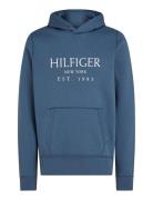 Big Hilfiger Hoody Tops Sweat-shirts & Hoodies Hoodies Blue Tommy Hilf...