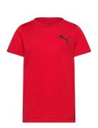 Active Small Logo Tee B Sport T-shirts Short-sleeved Red PUMA