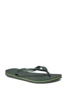 Hav. Brasil Logo Shoes Summer Shoes Sandals Flip Flops Khaki Green Hav...