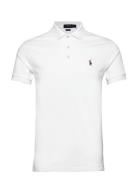 Slim Fit Soft-Touch Polo Shirt Designers Polos Short-sleeved White Pol...