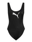 Puma Swim Women Swimsuit 1P Sport Swimsuits Black Puma Swim