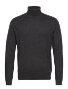 Slhberg Roll Neck B Tops Knitwear Turtlenecks Grey Selected Homme