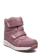 Taier Kids Wp Boot W/Lights Sport Sneakers High-top Sneakers Pink ZigZ...