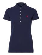 30/1 Stretch Mesh-Ssl-Knt Tops T-shirts & Tops Polos Navy Polo Ralph L...