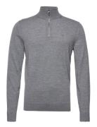 Merino Rws Quarter Zip Tops Knitwear Half Zip Jumpers Grey Calvin Klei...