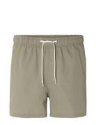 Slhcooper-Seersucker Swimshorts Bottoms Shorts Casual Green Selected H...