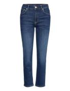 Cropped Slim Jeans Bottoms Jeans Slim Blue GANT