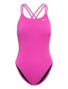 Nike Hydrastrong Solid Spiderback Piece Sport Swimsuits Pink NIKE SWIM