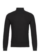 Structured Perkins Neck Sweater Tops Knitwear Turtlenecks Black Mango