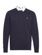 Reg Shield Heavy Rugger Tops Polos Long-sleeved Navy GANT