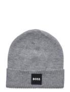 Pull On Hat Accessories Headwear Hats Beanie Grey BOSS