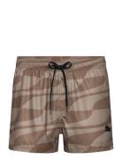 Puma Swim Men Formstrip Short Short Sport Shorts Brown Puma Swim