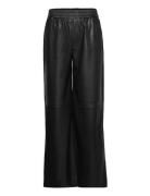 D6Baskerville Faux Pants Bottoms Trousers Leather Leggings-Bukser Blac...