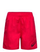 Nike Logo Tape Lap 4" Volley Short Sport Swimshorts Red NIKE SWIM