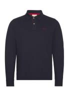 Reg Contrast Pique Ls Polo Tops Polos Long-sleeved Blue GANT