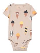 Body Short Sleeved Icecreams Bodies Short-sleeved Beige Lindex